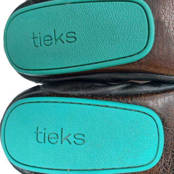 Tieks Ballet Flats by Gavrieli in Matte Black & Teal - Size 6 - Picture 11 of 11